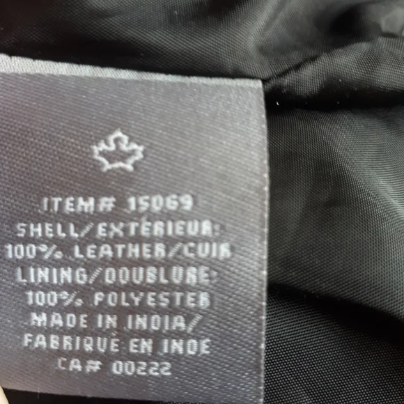 Women's Black Leather Jacket from Sears, Size Medium (8-10) - Picture 2 of 8